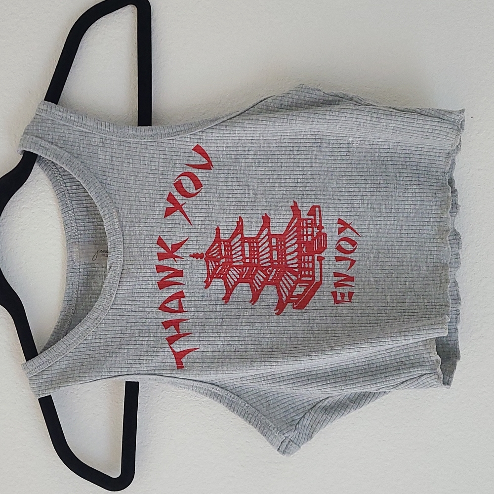 Crop Tank Gray Size Medium